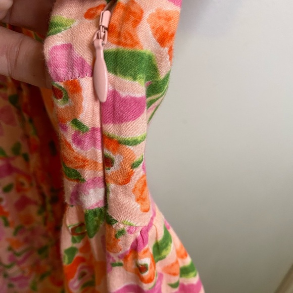 Banjanan Peach, Pink and Green Norma Midi Dress Size XS - Picture 6 of 15